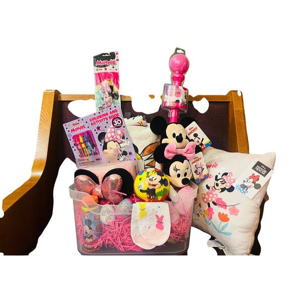 Minnie and Mickey Mouse Easter bundle 50 70 throw with kiteball batcolor book